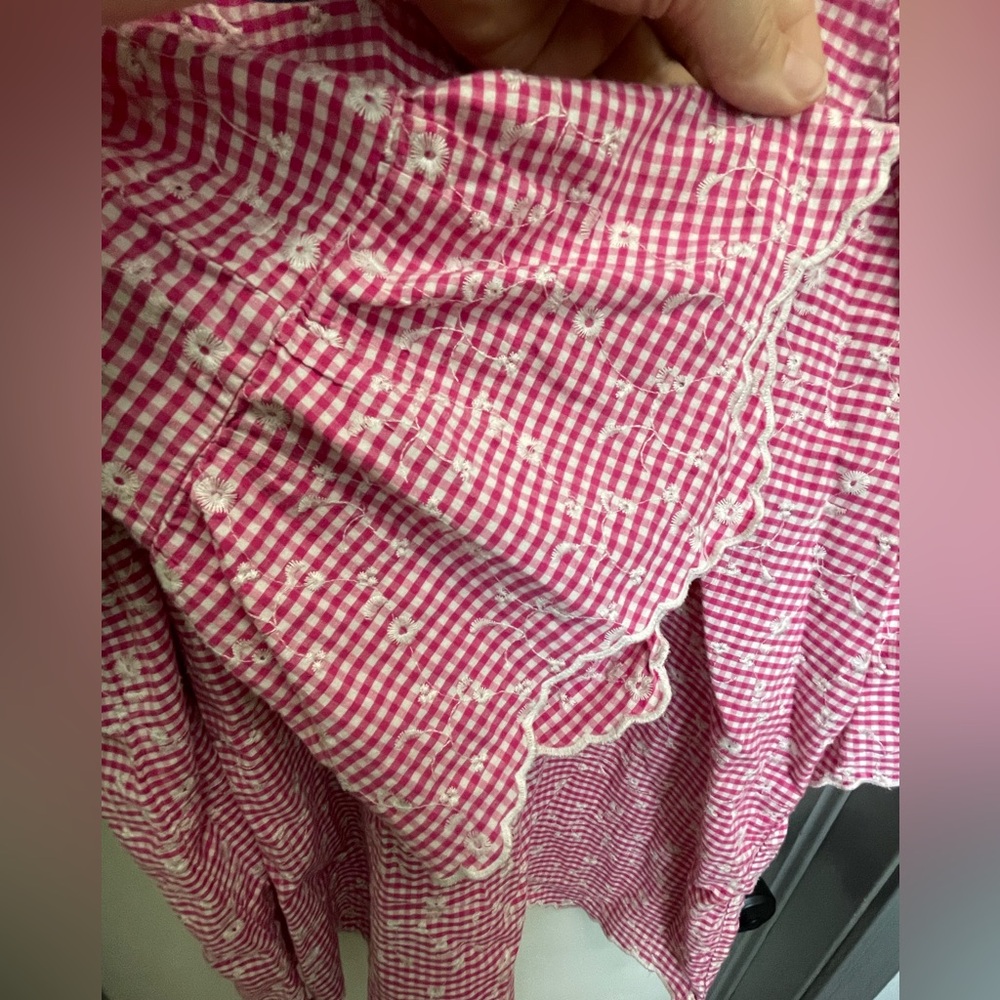 Pink gingham blouse - Picture 3 of 5